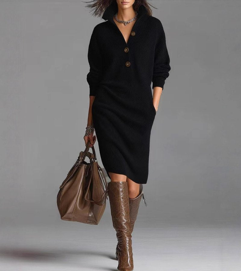 Divara | Warmes Strickkleid, elegant und bequem