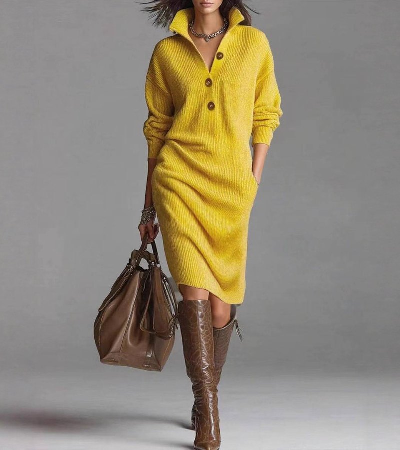 Divara | Warmes Strickkleid, elegant und bequem
