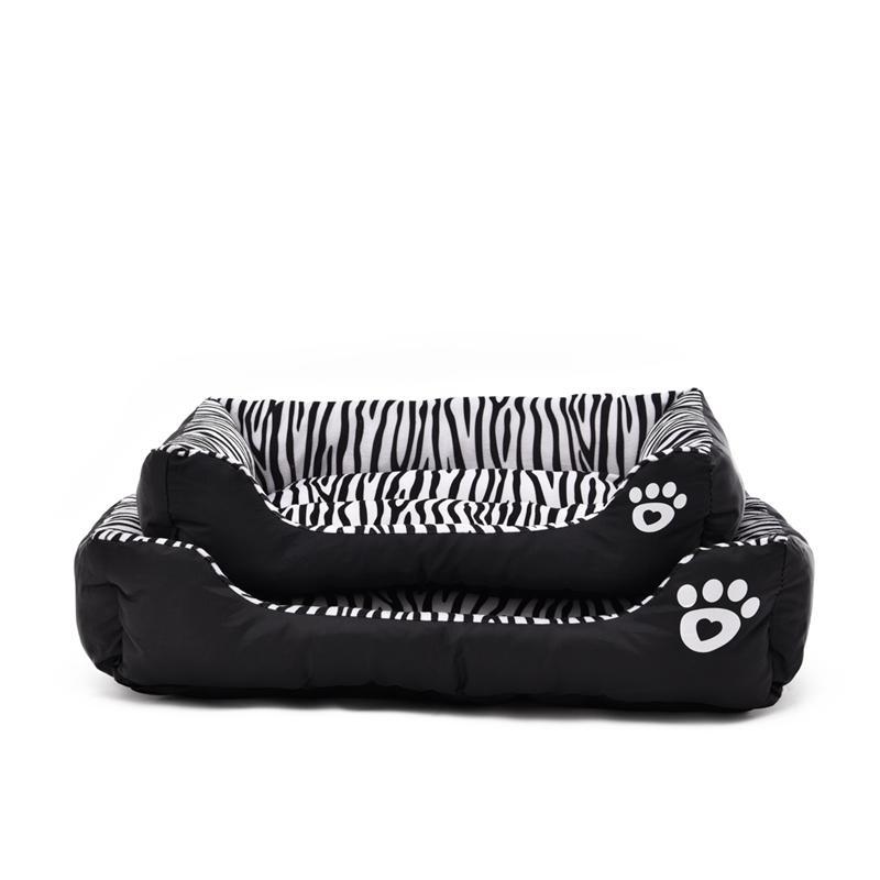 Cozy Zebra-Pattern Dog Sofa Mat Bed