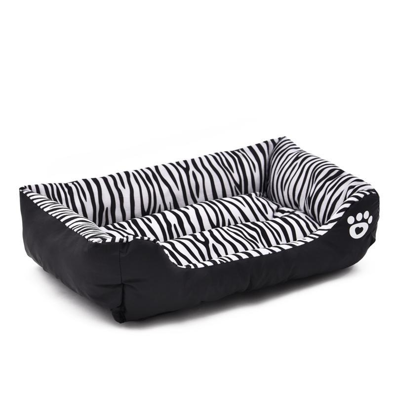 Cozy Zebra-Pattern Dog Sofa Mat Bed