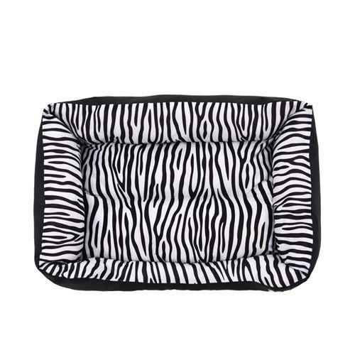 Cozy Zebra-Pattern Dog Sofa Mat Bed