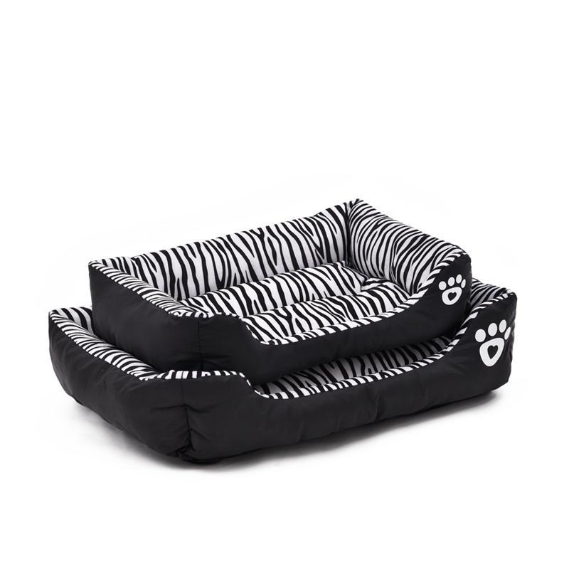 Cozy Zebra-Pattern Dog Sofa Mat Bed