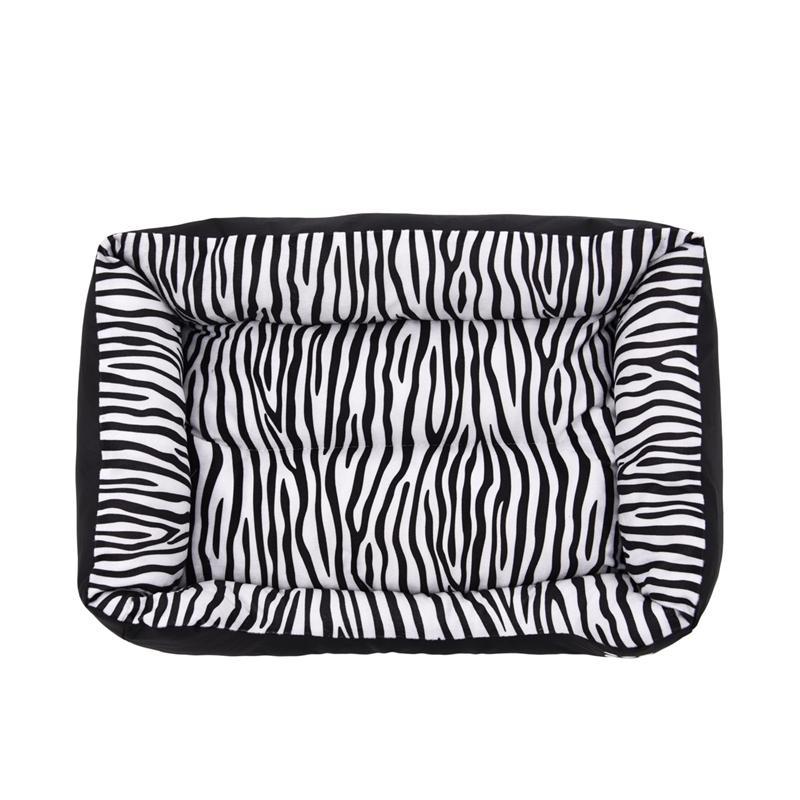 Cozy Zebra-Pattern Dog Sofa Mat Bed